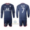 Maglia da Calcio a Maniche Lunghe Paris Saint Germain Mbappé 7 Casa 2021-22 per Bambino